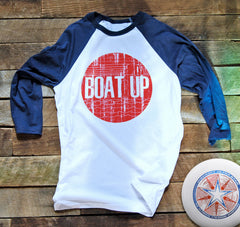 Boat Up Sunset 3/4-Sleeve T Shirt