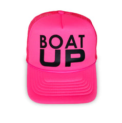 neon pink boat up trucker hat, boat up hat, boat up trucker hat, boating hat, flat bill, trucker hat, snapback, boat up shirt, boat up t shirt, buy shirts online, funny shirts, boat up tank top, boat shirt, boating shirt, merica shirt