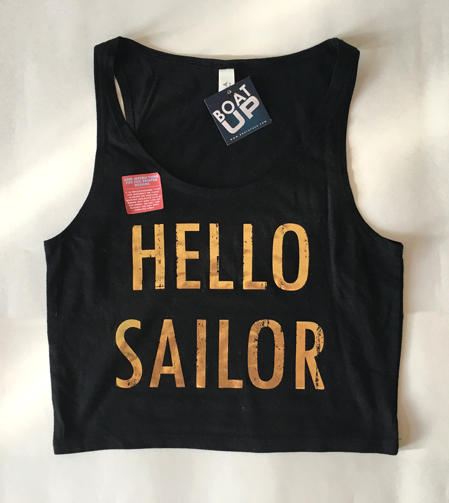 Women's Hello Sailor Cropped Tank