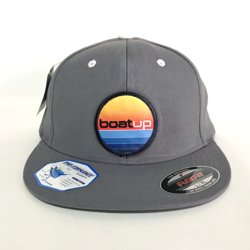 Baseball Style Fitted Patch Hat - (L/XL) Gray