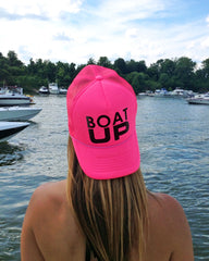 neon pink boat up trucker hat, boat up hat, boat up trucker hat, boating hat, flat bill, trucker hat, snapback, boat up shirt, boat up t shirt, buy shirts online, funny shirts, boat up tank top, boat shirt, boating shirt, merica shirt